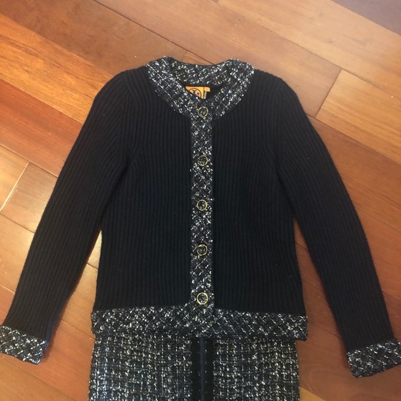 Tory Burch Annabelle Tweed Sweater Skirt Set - Picture 2 of 6